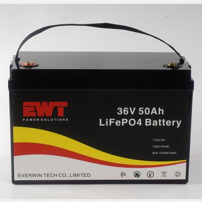 中国 充電可能な36V リチウムイオン電池パック 36V 50Ah LiFePO4 電池パック ゴルフカート 販売のため