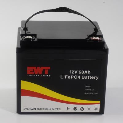 China Long cycle life rechargeable 12v 60ah 768wh lifepo4 battery pack for scooter E-bike Golf car for sale