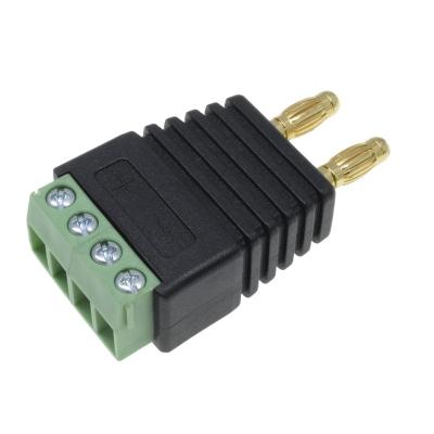 China audio & Dual Screw Lock Video 2mm 4 Pin Terminal Adapter Banana Connector Cap For CCTV Camera & Audio & Router for sale