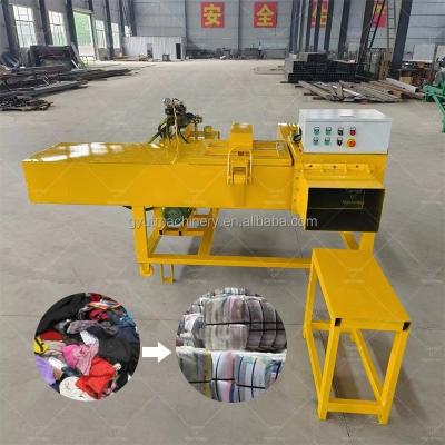 China Fully Automatic 7.5kw Hydraulic Weighing Used Clothes Rags Baling Machine Bagging Machine for sale