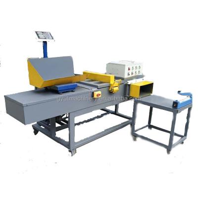 China 710 KG Capacity Hydraulic Rag Baler for Weighing and Bagging Used Clothes Rags for sale