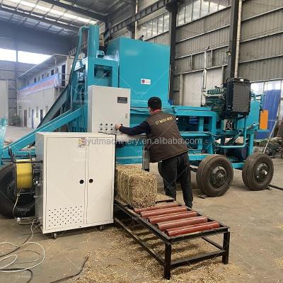 China Combined Silage Baler Wrapper Machine for Hydraulic Straw Alfalfa Cotton Seeds Packing Bagging for sale