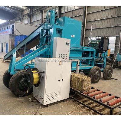 China Baling Packing Automatic Horizontal Hydraulic Alfalfa Hay Sawdust Rice Husk Cotton Seed Baler Press Machine for sale