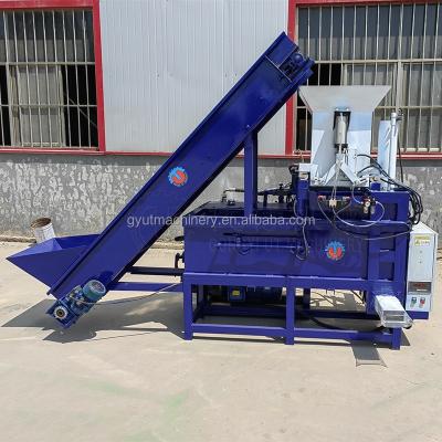 China Wooden Case Packing Automatic Weighting Wood Shavings Baler Press Baler for Small Bed for sale