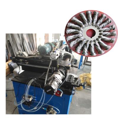 China 220v Twisted Knotted Bevel Stainless Steel Wire Brush Making Machine with 2 hols/h for sale