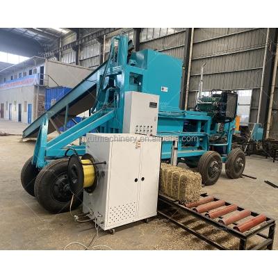 China Alfalfa Hay Chopped Wheat Straw Bagging Press Baler Machine for Rice Wheat Corn Straw for sale