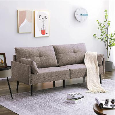 China (Other) Adjustable Modular Living Room Adjustable Two Seat Sectional Faux Leather Space Saving Mini Sofa Bed for sale