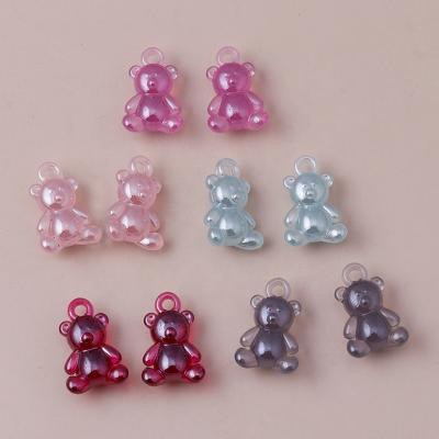 China 10pcs/bag 26*16mm Durable Cute Cartoon Animal Resin Gummy Bear Charms Pendants Earrings Necklaces Bracelets DIY Jewelry Pendant for sale