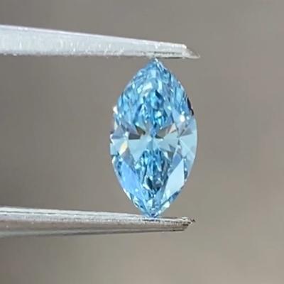 China Sparkle In Stock Jewelry Customize VS1 IGI Greenish Blue 0.75ct Fancy Intense CVD Marquise Lab Grown Diamond Jewelry for sale