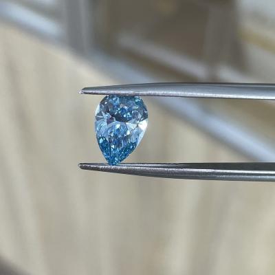 China Sparkling In Stock Customize Blue Diamonds IGI Fancy Jewelry VS1 Intense Greenish Pear Certificated CVD Lab Grown Diamonds 2.16ct for sale