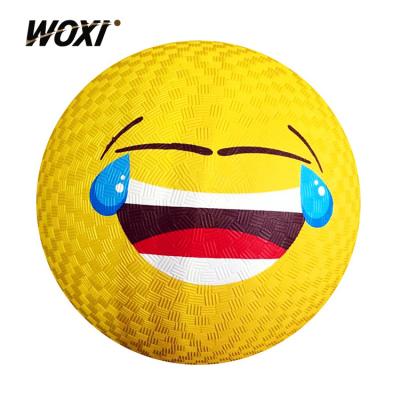 China Custom Rubber Ball Playground Sports Game Printing Rubber Playground Ball for sale