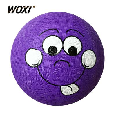 China Sports Logo Sports Toy Kickball Rubber Game Customized Playground Ball For Kids Adults for sale