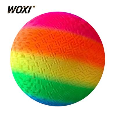 China Wholesale 8.5inch Sports Game 9 Inch Rainbow Playground Ball For Kids for sale