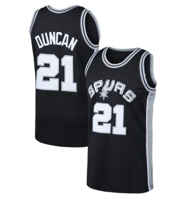 China Antibacterial dropship in 2022 1998-99 San Antonio Spur 50 Robinson 21 Duncan 10 basketball singlet wholesale cheap stitched retro jerseys for sale