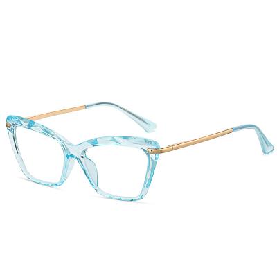 China Wholesale Light Blue Mingtong Y-not Fashion Glasses China Cateye Frame Glasses Anti Sight Luxury Optical Glasses Frames Customized Optical Glasses River for sale