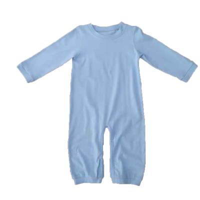 China New Design Children's Clothing Set Long Loungewear Solid Color Cotton Sleeve Baby Clothes Baby Bubble Romper for sale