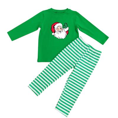 China Christmas Children's Clothing Set Smocked Fall Clothing Boutique Equipment Stripe Boys Casual Hot Children's Clothing for sale