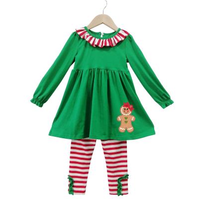 China Custom high quality casual boyis girl winter apparel set casual long sleeve cute christmas outfits girls christmas boutique clothing for sale