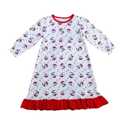 China Fall Boutique Girls Nightgown Breathable Hot Selling Pajamas Christmas Pajamas Dress For Kids for sale