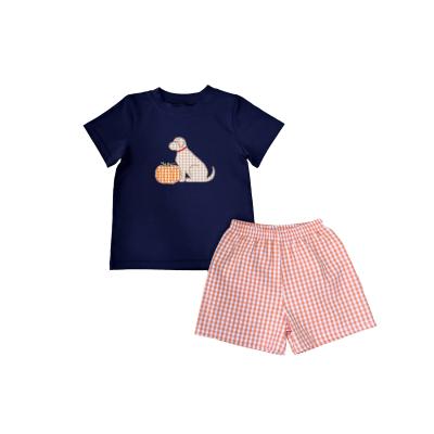 China Fashion\Comfortable\Durable Baby Boy Clothes High Quality Baby Boy Clothes Set Embroidery Autumn Wholesale Children's Boys Boutique Clothes for sale