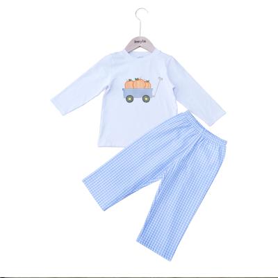 China Fashion\Comfortable\Durable Baby Boy Clothes Soft Cotto Little Boys Clothing Kid Custom Boutique Embroidery Long Sleeve 2021 Autumn Clothes for sale