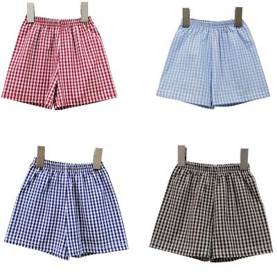 China Hot Selling Cotton Gingham Anti-pilling Boyis Custom Shorts Kids Wear Clothes Toddler Boys Underpants for sale