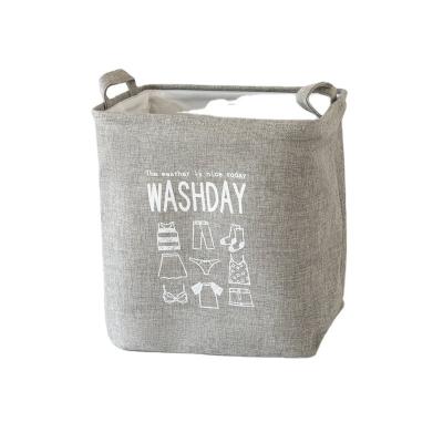 China Dirty Clothes Toy Storage Barrel Creative Frame Cotton Canvas Material Wholesale Viable Storage for sale