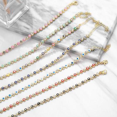 China Hot Selling Environmentally Friendly Oil Net Devil's Fashion Zircon Fashion Celebrity Bracelet Eye Bracelet for sale