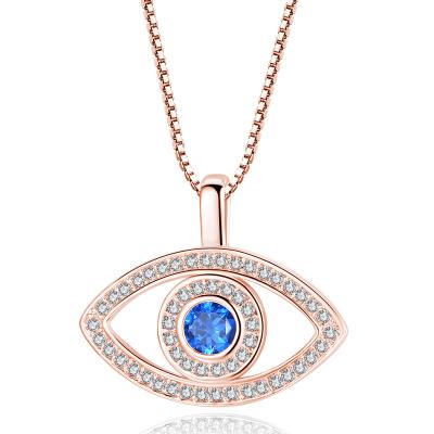 China 2022 Summer Environmental Friendly Necklace Devil's Eye Blue Eye Pendant Necklace Women for sale