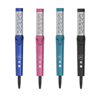 China Outdoor Adjustable Professional Ceramic Cool Hair Straightener Digital LED Tourmaline Air Flat Iron for sale