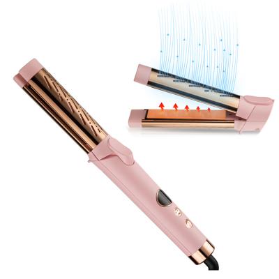 China 450 Degree LED Tourmaline Air Technology Ceramic Cool Hair Curler Styler Outdoor Flat Iron With Fan for sale