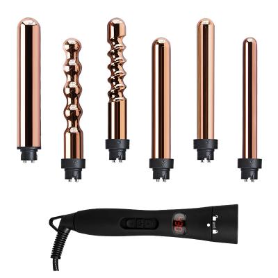 China For Multifunctional Professional Hair Curler Home Use Interchangeable Curly Wand Hair Curler Barrel Set for sale