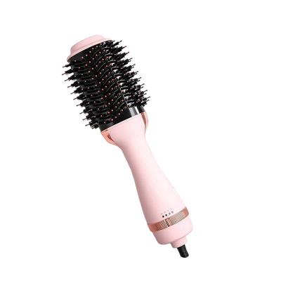 China Hot Selling One Step Ionic 3-in-1 Hair Dryer Brush Straightener Curler Hair Dryer Combs And Volumizer Airbrush For Women for sale