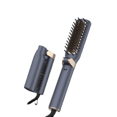 China Foldable Fast Heat Up Portable Electric Folding Hair Straightening Brush Comb Foldable Travel Hair Straightener for sale