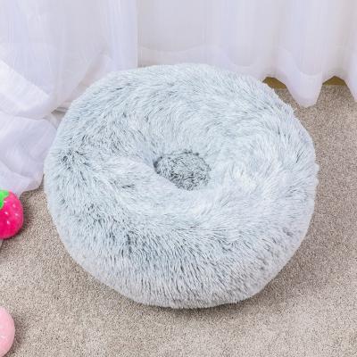 China Removable Comfortable Cheap Round Blanket Long Plush Washable Pet Mat For Dog Cat Winter Bed House Warm Cushion for sale