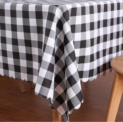 China Waterproof Home Decor PVC Printed Outdoor Waterproof Picnic Dinner Tablecloth Party Oilproof White PVC Table Cloth for sale