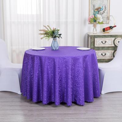 China Custom Round Luxury Waterproof Weddings Decorations Party Restaurant Birthday Party Polyester Tablecloths for sale