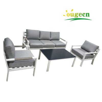 China Three Seats Beach Furniture Aluminum Leisure Contemporary Patio Bistro Contemporary For Outdoor Garden Living for sale