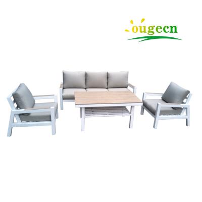 China Three Seats Beach Furniture Aluminum Leisure Contemporary Patio Bistro Contemporary For Outdoor Garden Living for sale