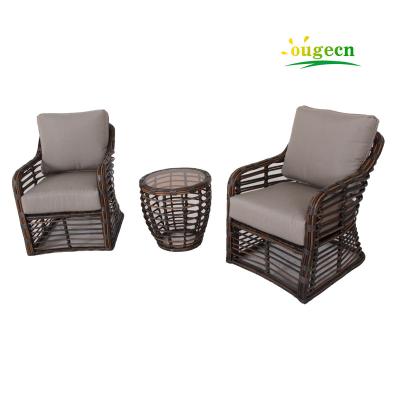 China Bistro Modern Outdoor Bar Rattan Patio Garden Furniture Modern Wicker Coffee Table Set for sale