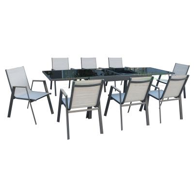 China OG90066 Modern Garden Furniture Leisure Furniture Set Patio Dining Set With Extendable Table And Textilyne Chairs for sale