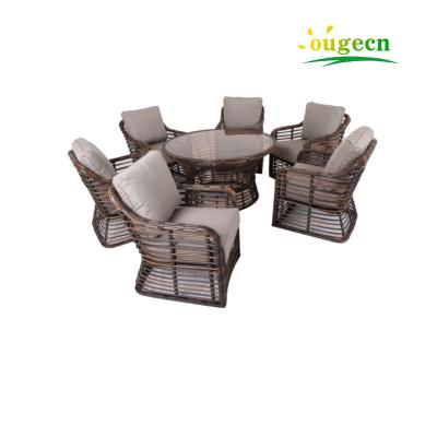 China Contemporary Bistros Sofa Modern Patio Dining Rattan Furniture For Outdoor Garden Outdoors for sale