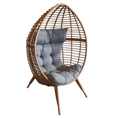 China OG80029 Leisure Rattan Furniture Wicker Sofa Swing Adult Chair Hanging Basket With Foldable Hanging Rack Basket. for sale