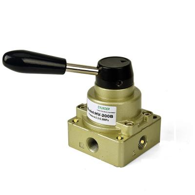 China Hotels Pneumatic Element Control Hand Valve Switch Manual Control Valve HV200 Three Position Series for sale