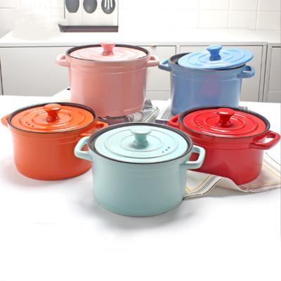 China Viable customize private label ceramic casserole cookware sets with lid with high quality casserole pan for sale