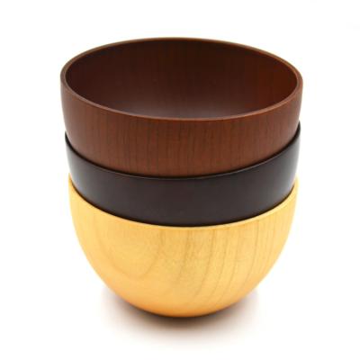 China Disposable wooden china wood set salad bowl acacia wave bamboo round natural custom fruit and environmental protection for sale