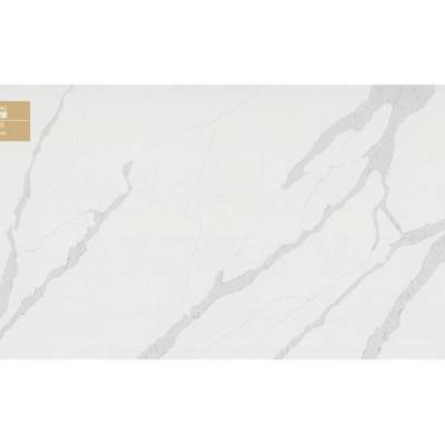 China Durable Cheap Price Calacatta Quartz Jumbo Size Slab For Flooring Interior Wall Bathroom Living Room for sale