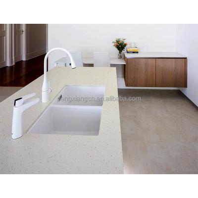 China Modern Easy Maintenance Workstation Kitchen Sink Table Top Marble Quartz Pedra De Quartzo Artificial Marble Finish for sale