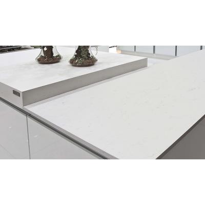 China Modern Artificial Quartz Stone Dining Table Countertop White Artificial Kichen Stone for sale