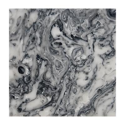 China Modern Easy Maintenance And Clean Durable Buildings Facade Stone Polished Translucent Artificial Onyx Slab for sale